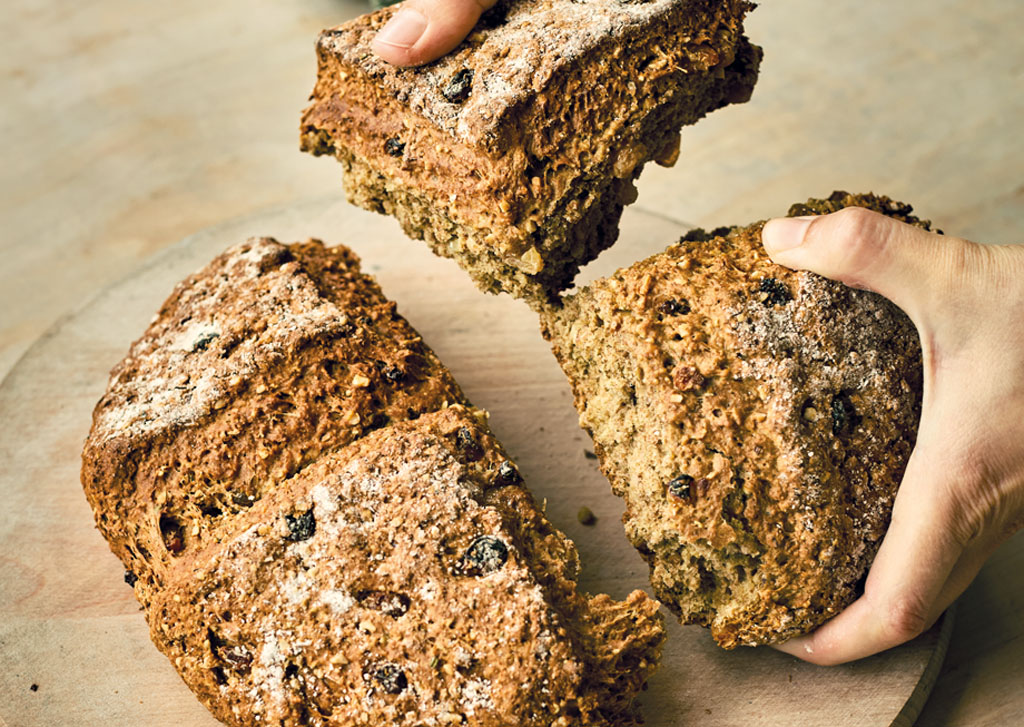 Kew_Botanical_Bakery_Recipe_Hazelnut_Raisin_Rosemary_Soda_Bread Soda bread recipe with hazelnut, raisin and rosemary